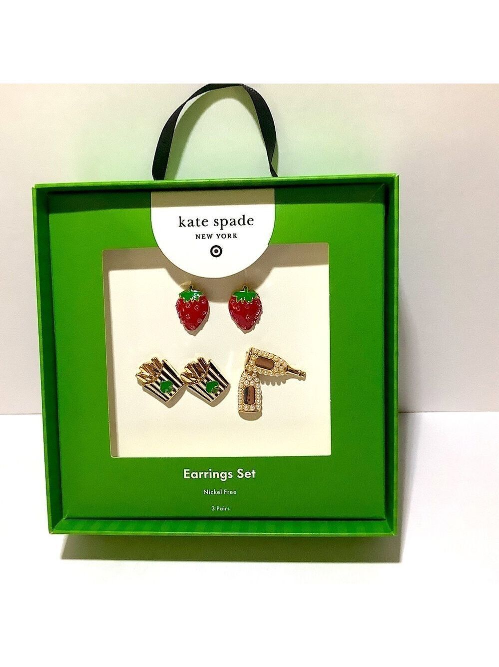 Kate Spade x Target 3 Pack Mixed Novelty Stud Earrings New